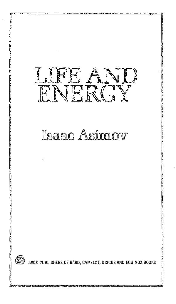 life and energy by isaac asimov