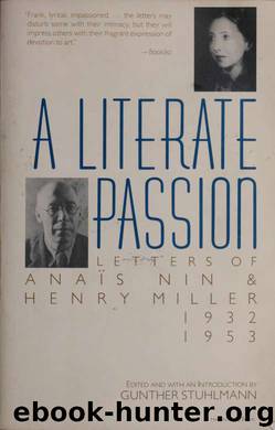 literate passion by Anais Nin