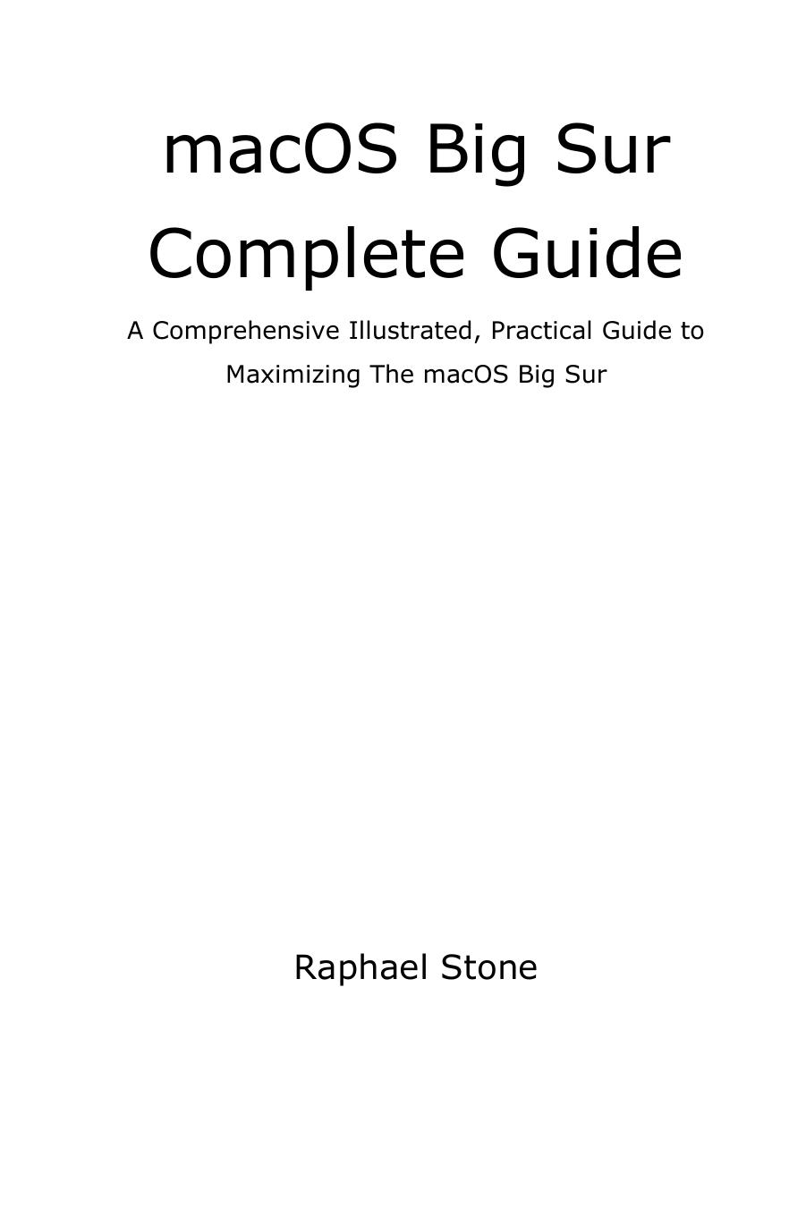 macOS Big Sur Complete Guide by USER