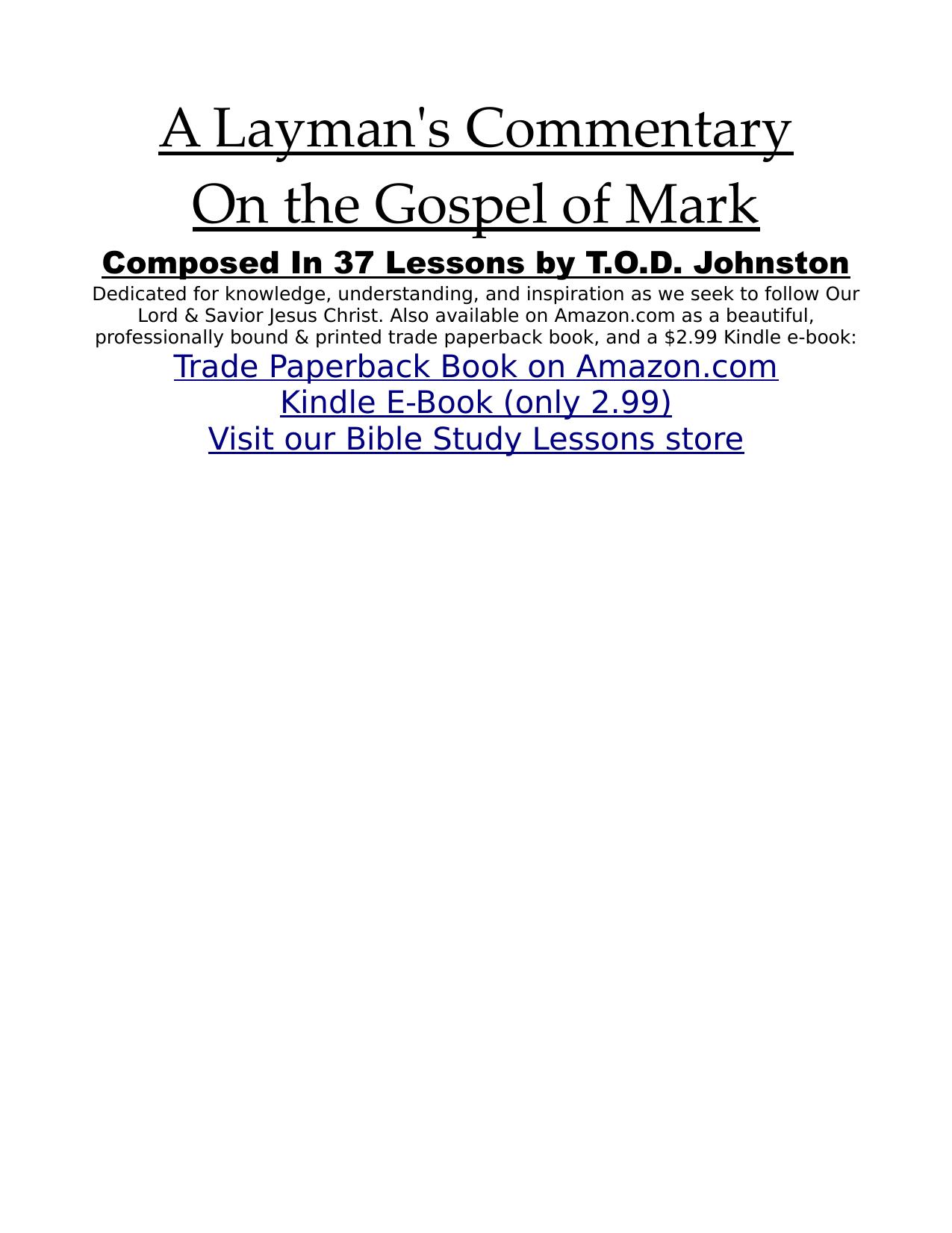 mark bible commentary by Unknown