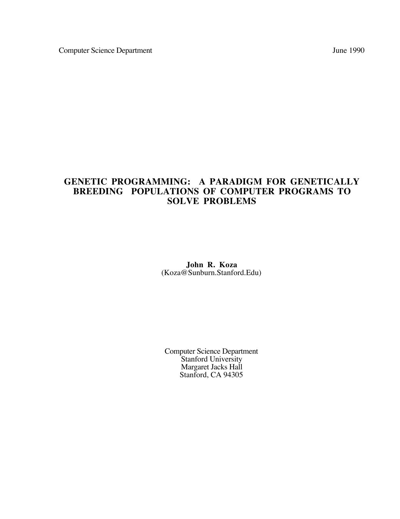 mathematics by genetic programming