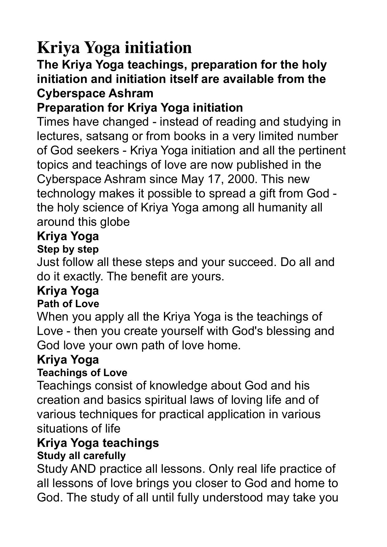 methods of kriya techniques by swamiji