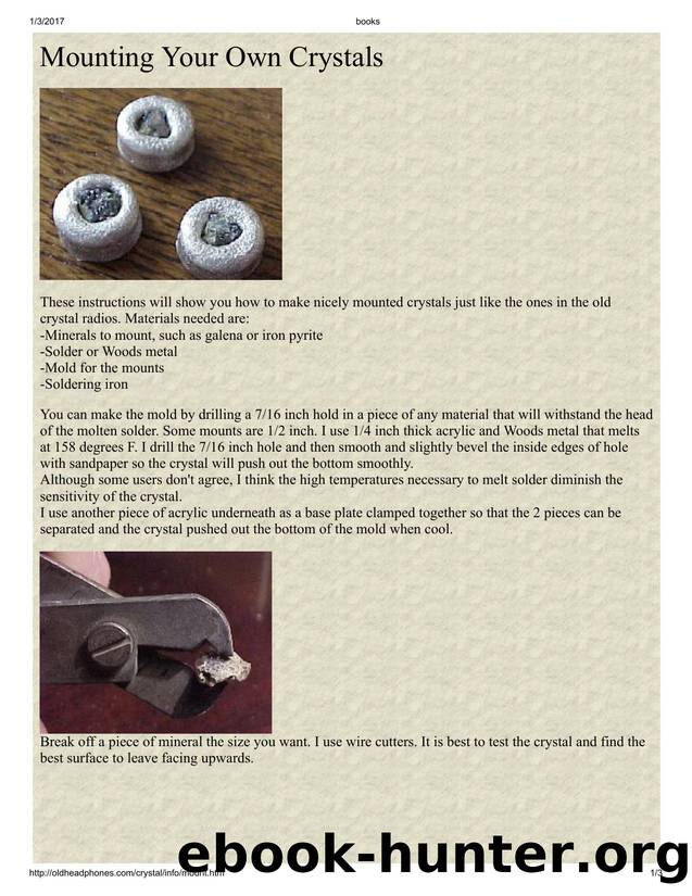 mounting crystals for radios by Unknown