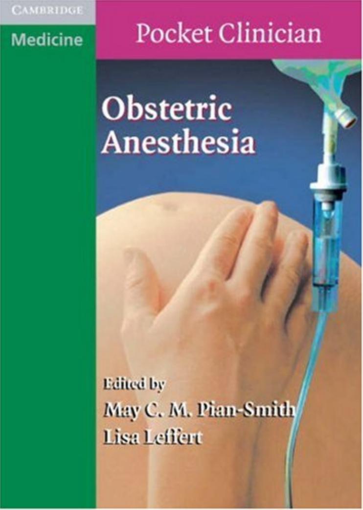 obstetric anesthesia cambridge pocket clinicians .EBOOKOID by Unknown