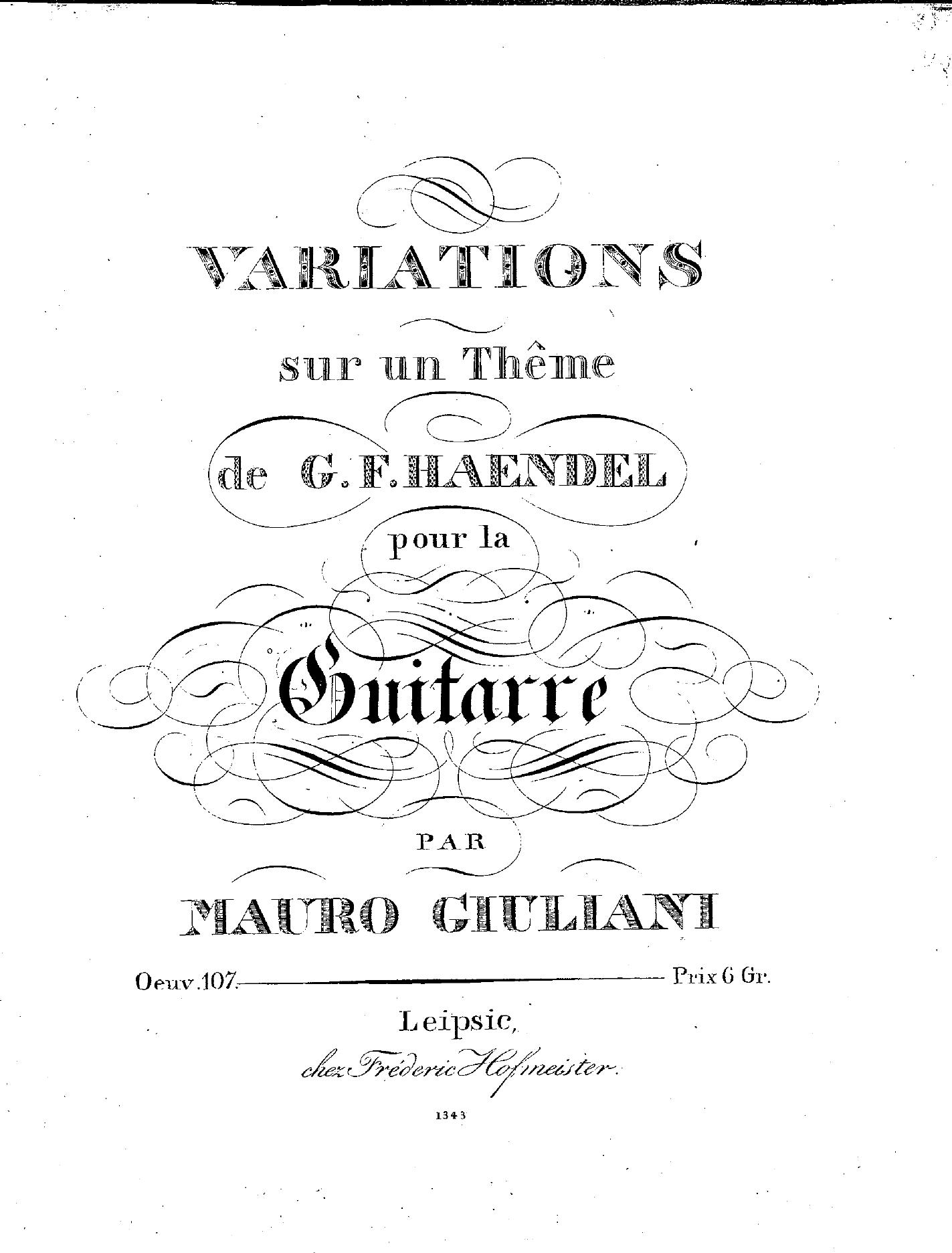 op 107, Variations by Haendel