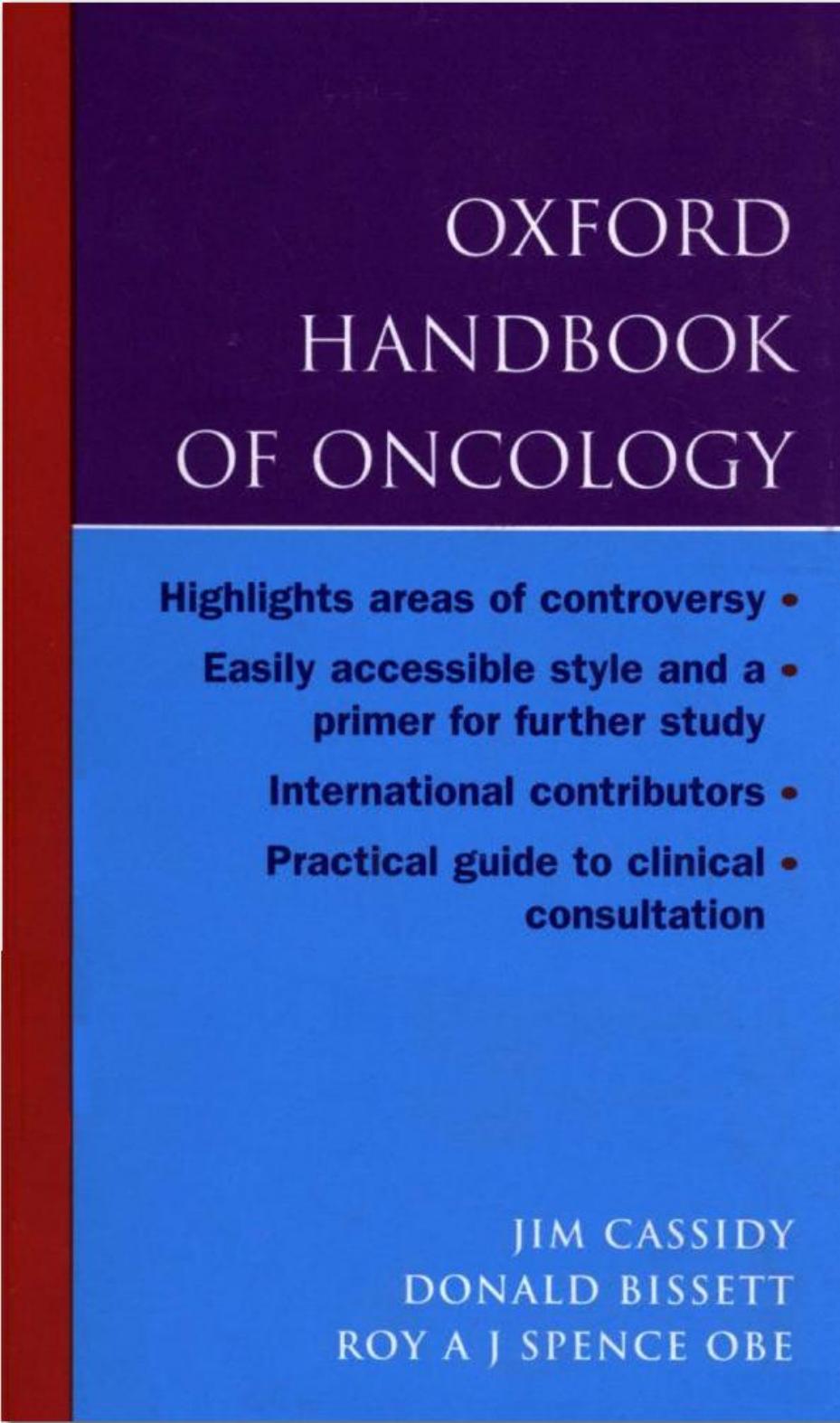 oxford handbook of oncology by Unknown