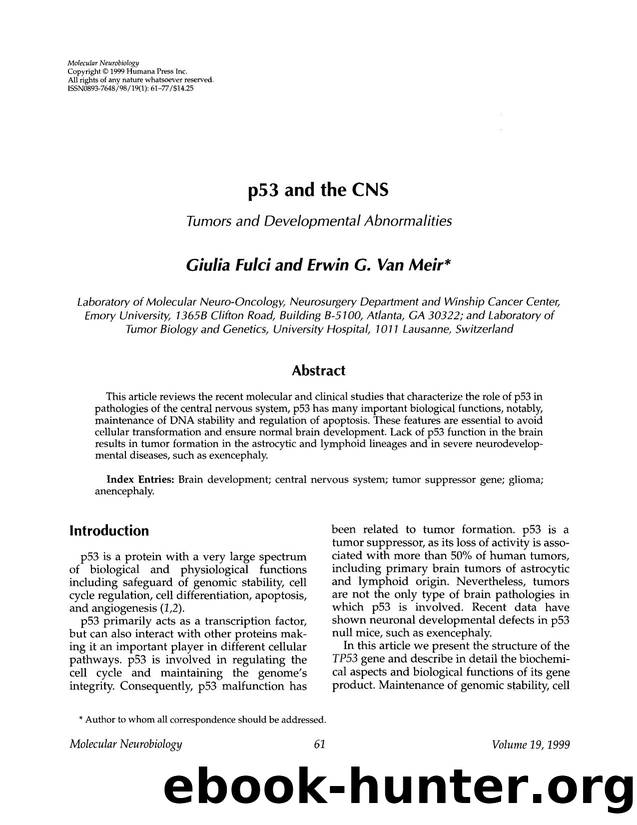 p53 and the CNS by Unknown