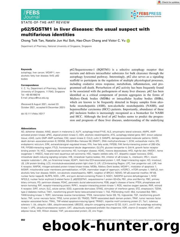 p62SQSTM1 in liver diseases: the usual suspect with multifarious identities by Unknown