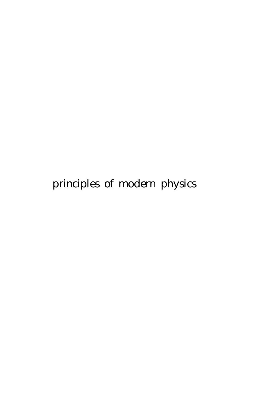 principles of modern physics by University of Colorado