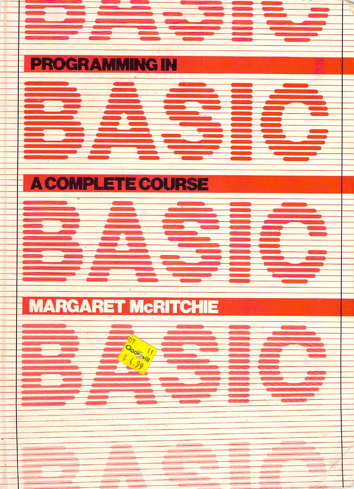 programming in basic a complete course by Unknown
