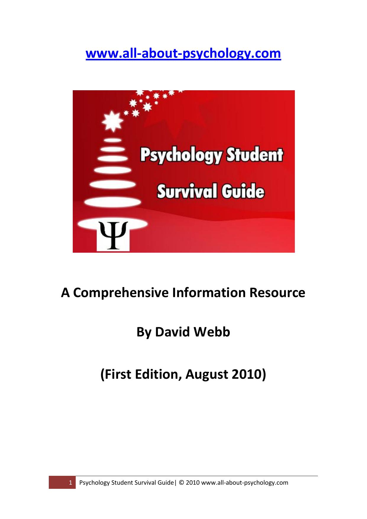psychology-student-survival-guide by David Webb