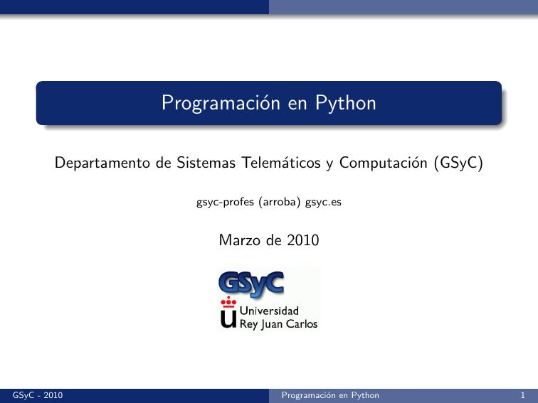 python I by GSyC