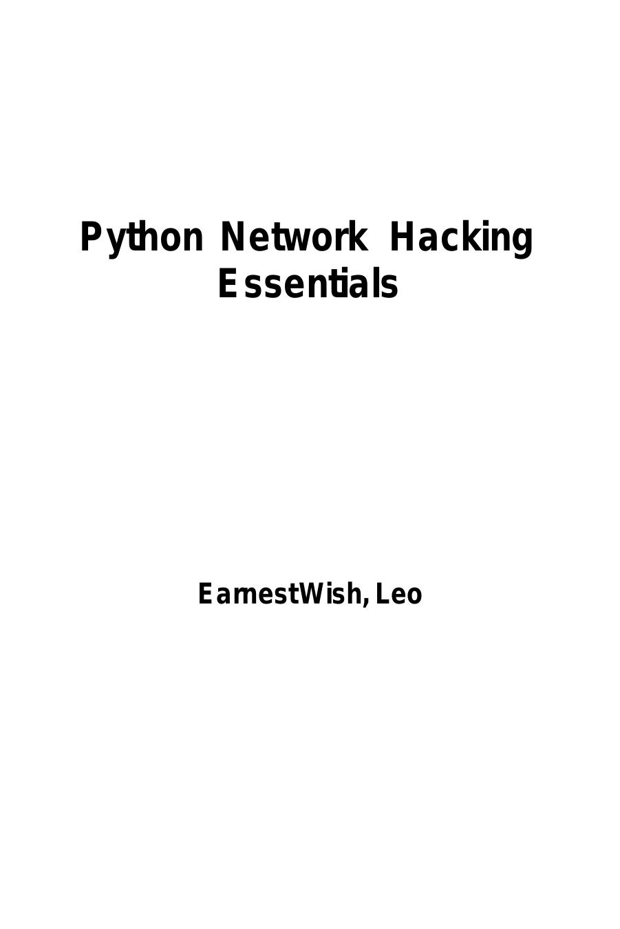 python-network-hacking-essentials by amazon