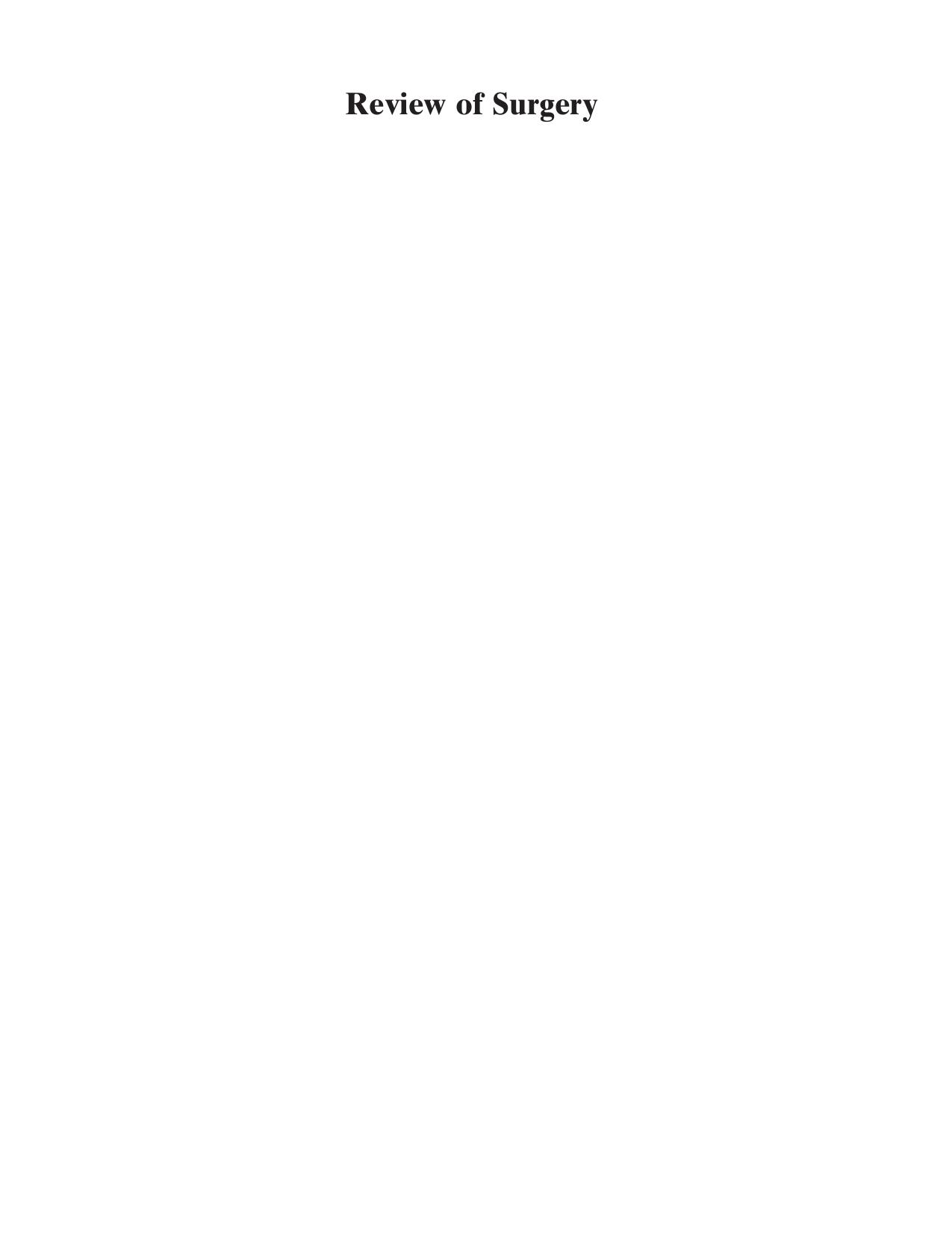 review of surgery by Unknown