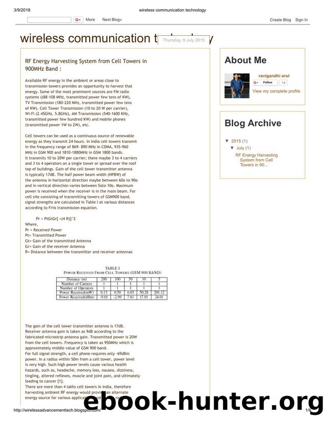 rf wireless communication technology by Unknown