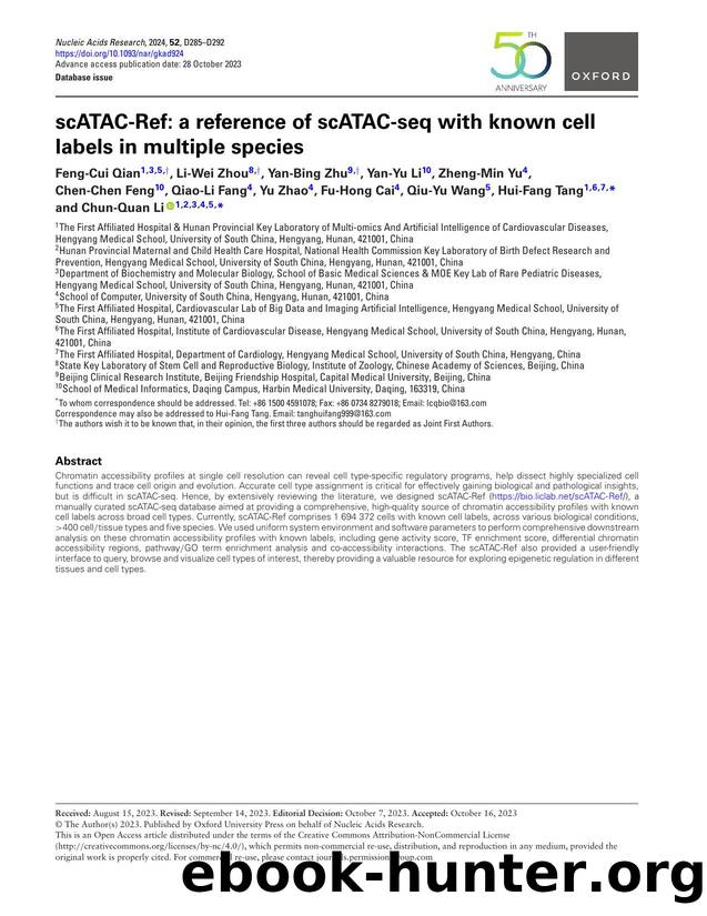 scATAC-Ref: a reference of scATAC-seq with known cell labels in multiple species by unknow