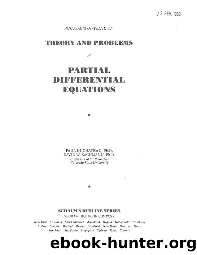 schaum s outline of partial differential equations 2nd(2) by Unknown