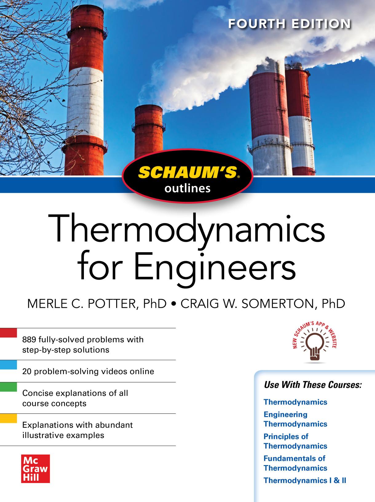 schaum's outline of Thermodynamics for engineers by Craig W. Somerton; Merle C. Potter