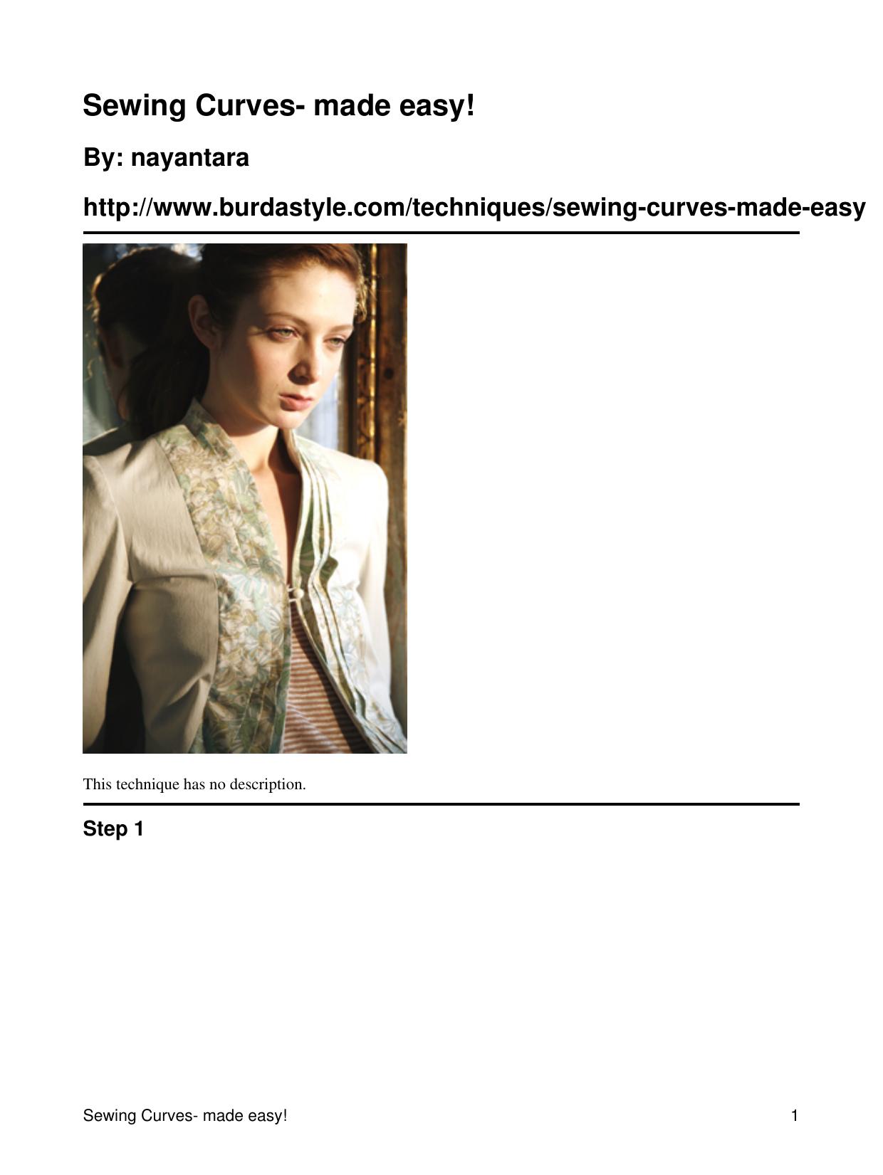 sewing-curves-made-easy original by Unknown