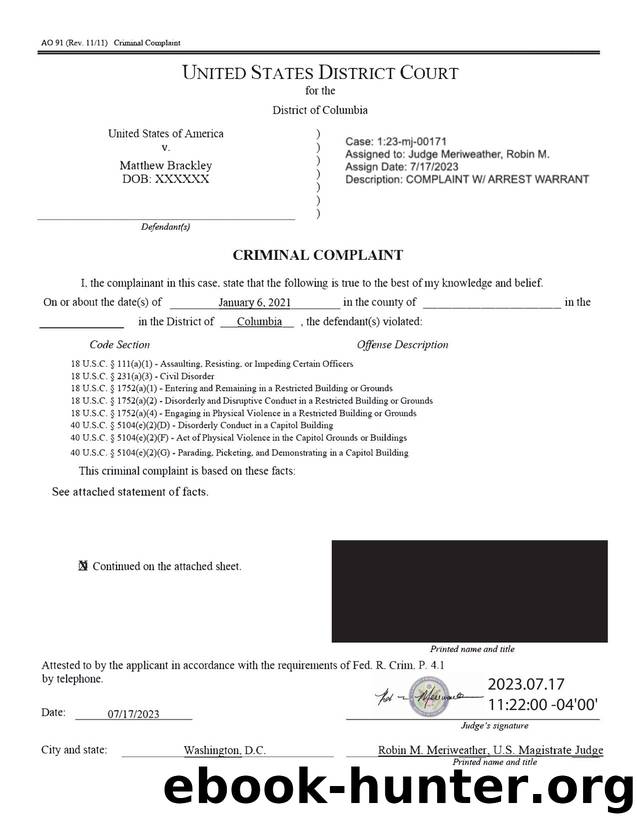 signed 23-mj-171 Criminal Complaint Redacted.pdf by TWilbert