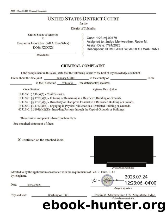 signed 23-mj-179 Criminal Complaint Redacted_Redacted.pdf by TWilbert