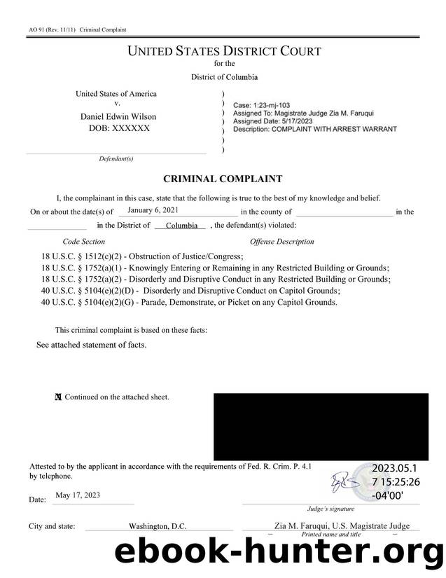 signed WILSON Criminal Complaint Redacted.pdf by TJones7