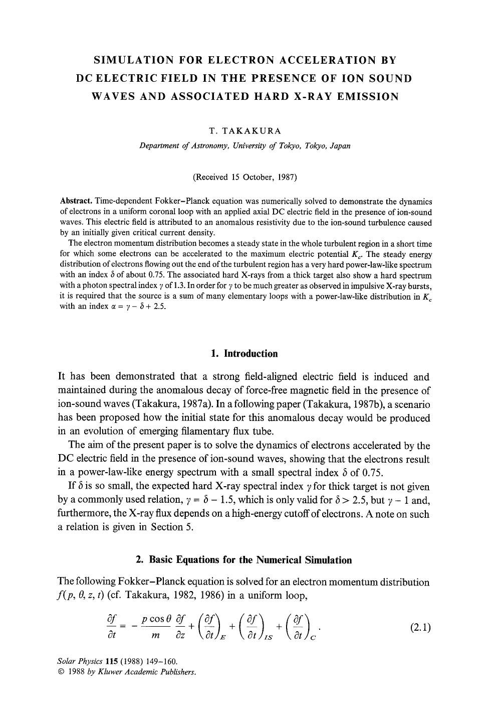 simulation for electron acceleration by DC electric field in the presence of ion sound waves and associated hard X-ray emission by Unknown