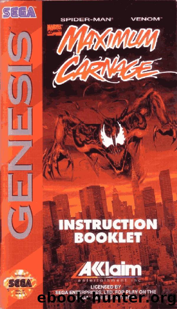 spider-man and venom by maximum carnage world