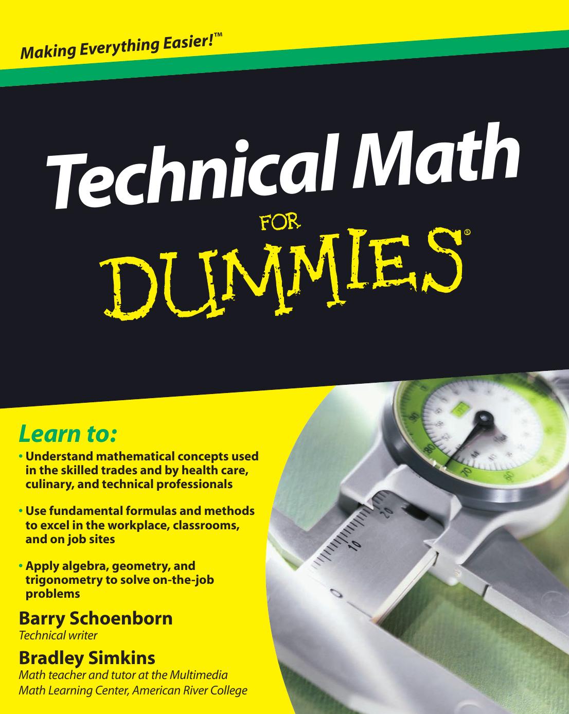 technical Math For Dummies by Unknown