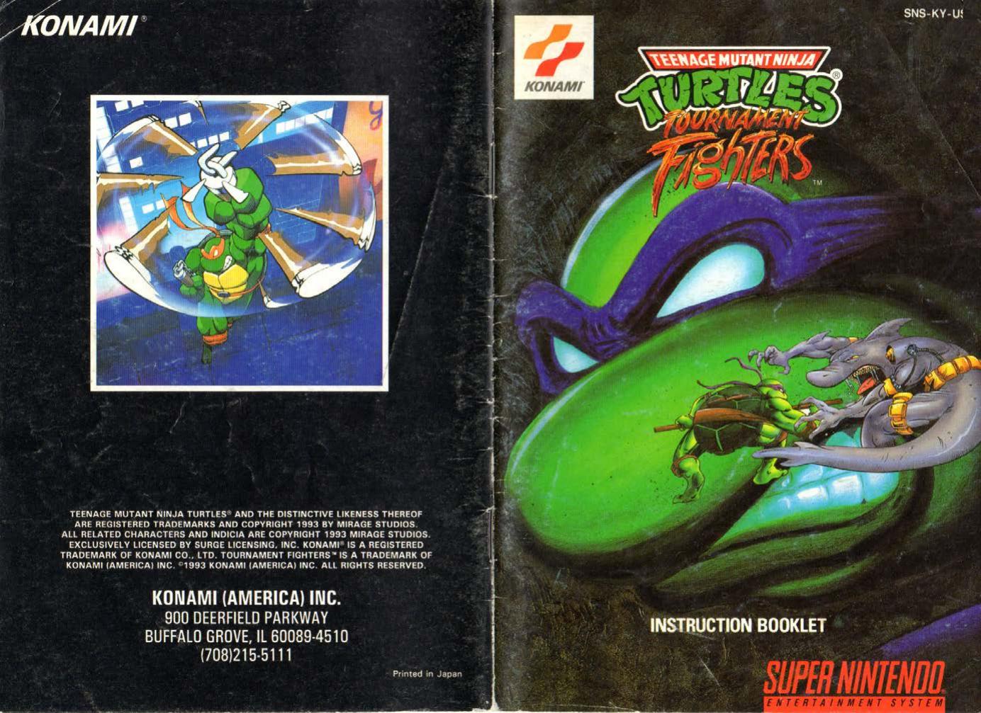 teenage mutant ninja turtles by tournament fighters usa