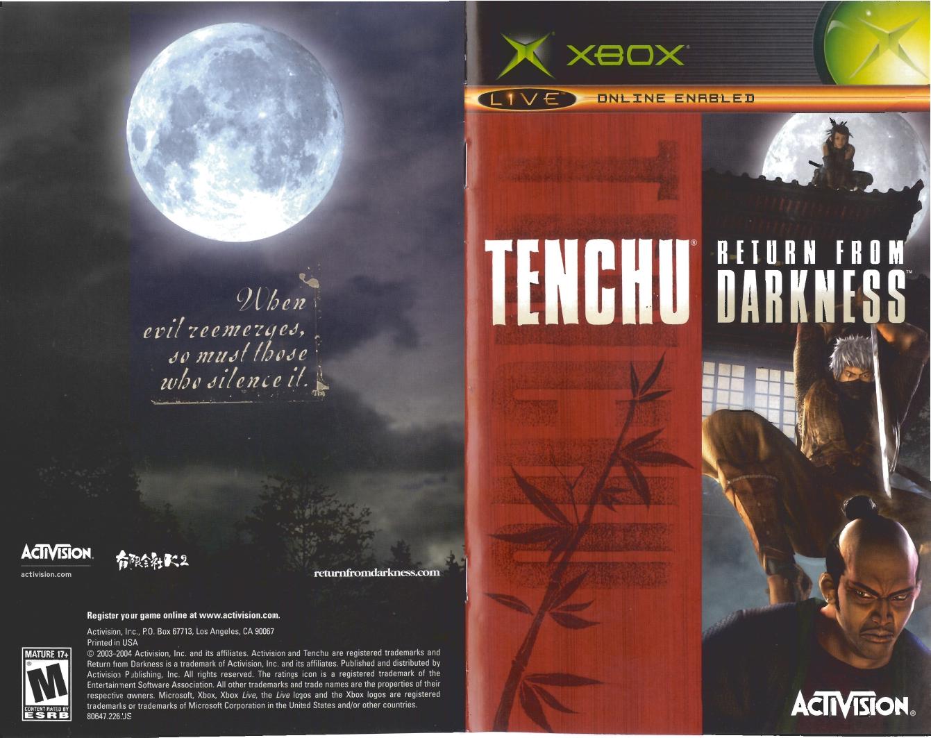 tenchu return from darkness usa by Unknown