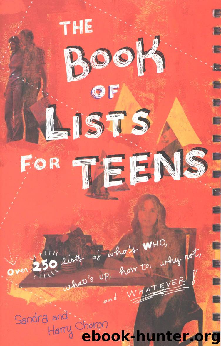 the Book of Lists for Teens by Sandra Choron Harry Choron