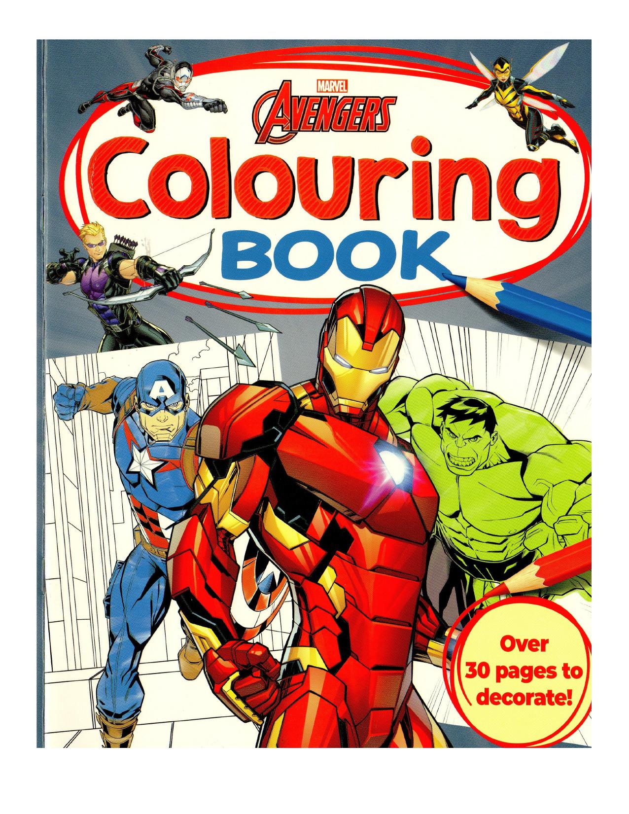 the avengers coloring book by marvel