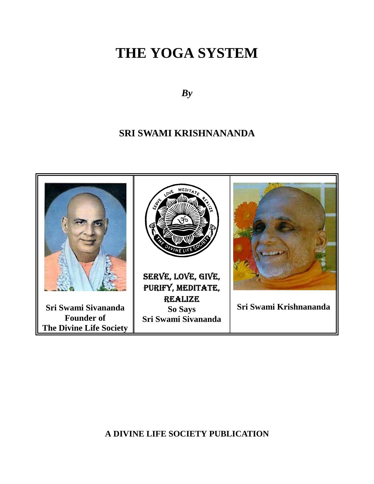 the yoga system by sri swami sivananda