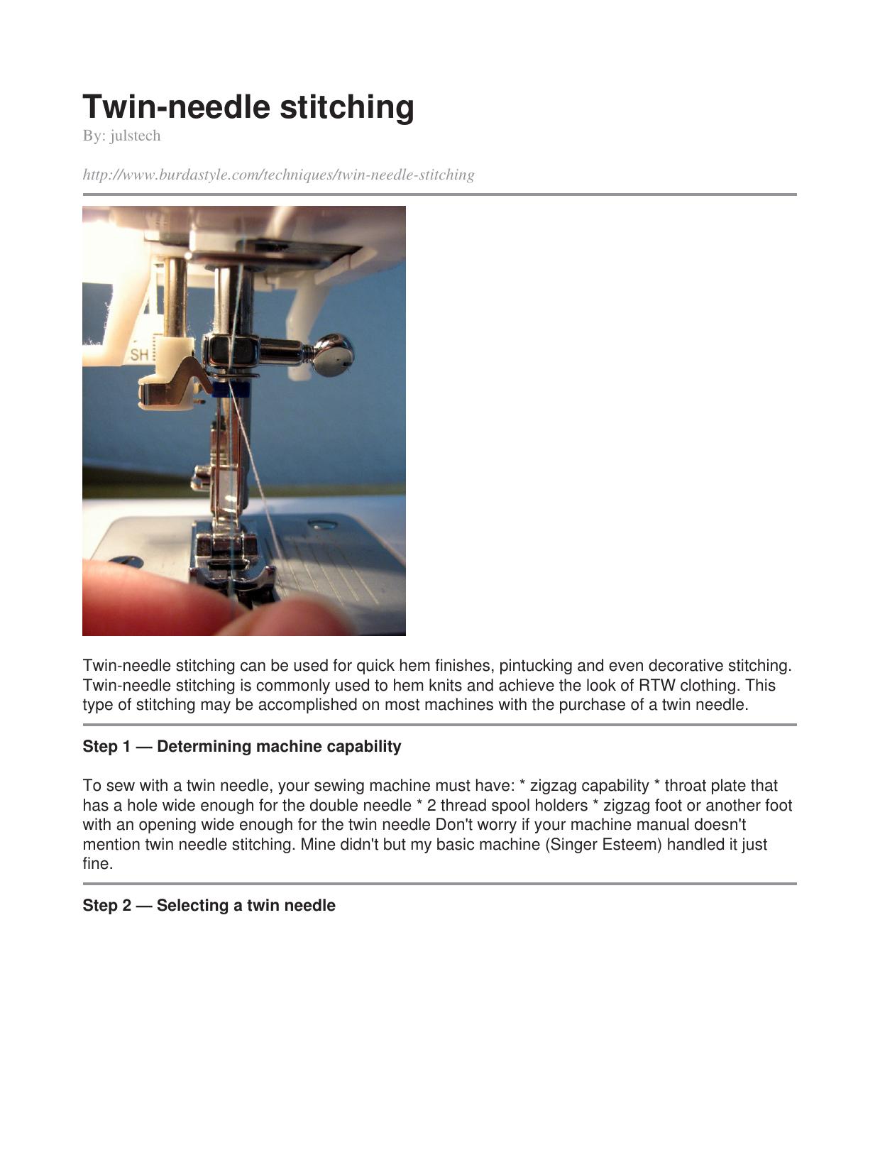 twin-needle-stitching original by Unknown