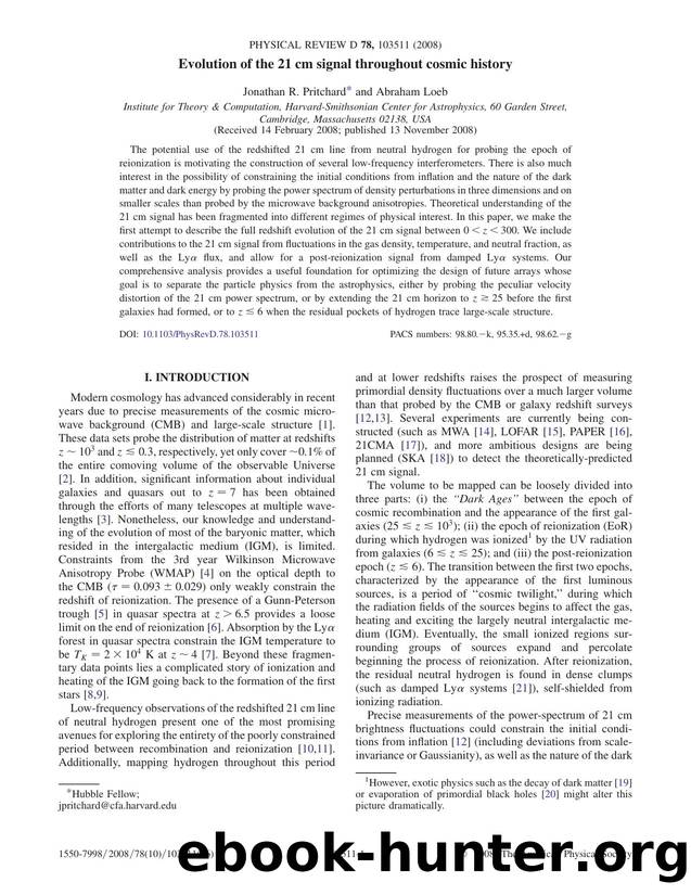 untitled by Evolution of the 21 cm signal throughout cosmic history (2008)
