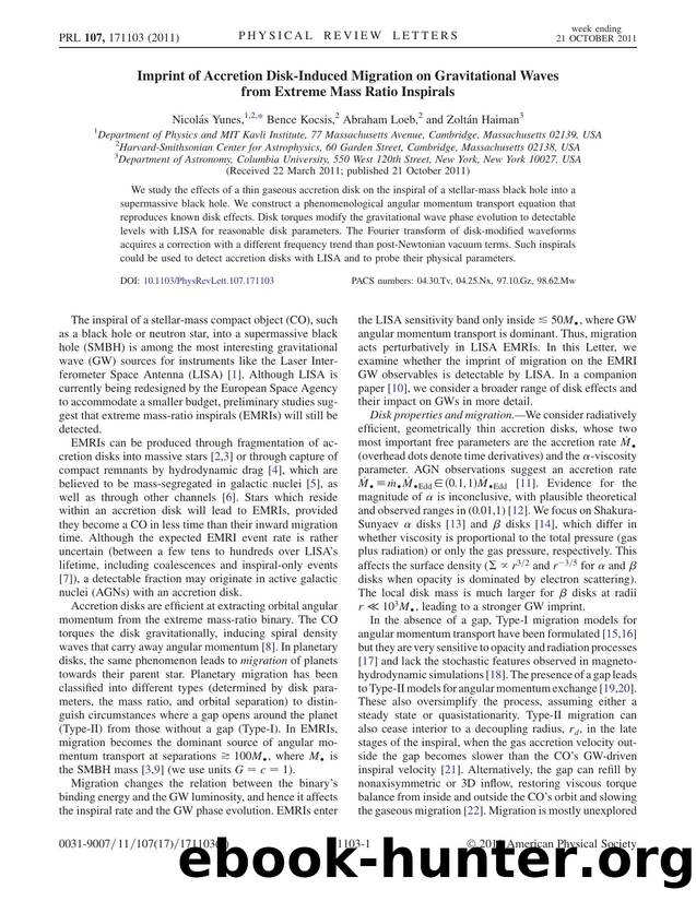 untitled by Imprint of Accretion Disk-Induced Migration on Gravitational Waves... (2011)