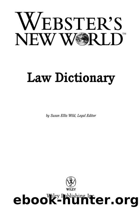 untitled by Webster's New World Law Dictionary-Webster's New World (2006)