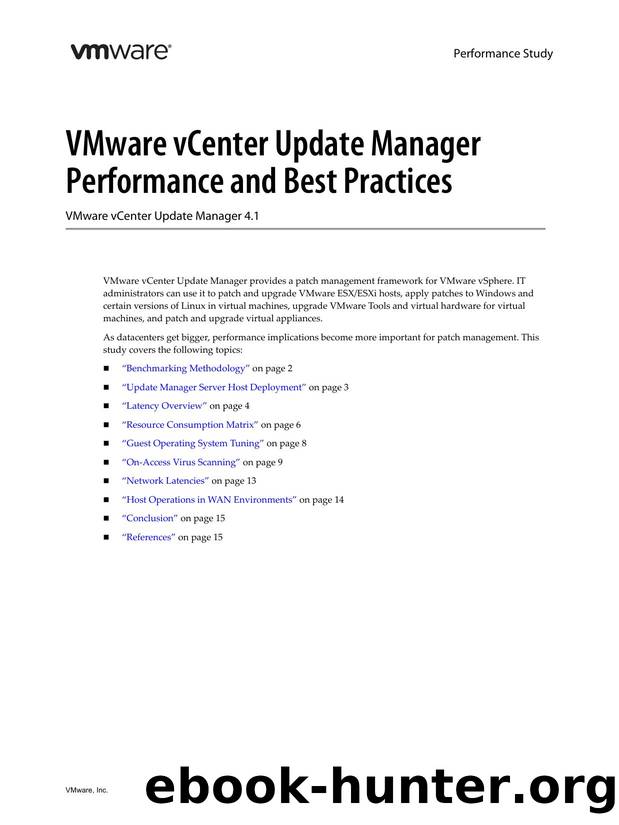 vCenter Update Manager â Performance Study: VMware, Inc. by