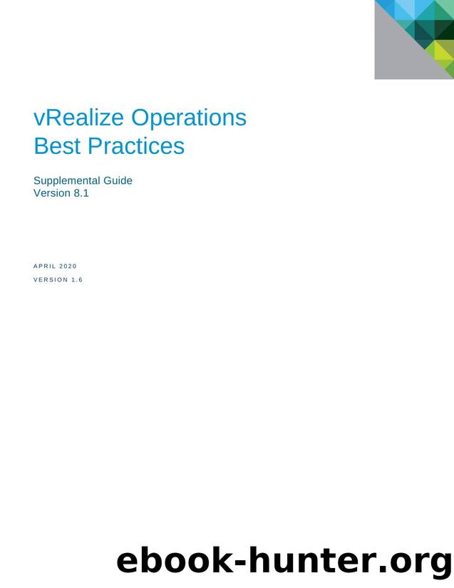 vRealize Operations Manager Best Practices by fcalindas@vmware.com