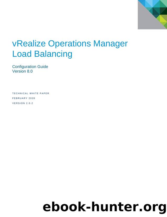 vRealize Operations Manager Load Balancing by VMware Inc