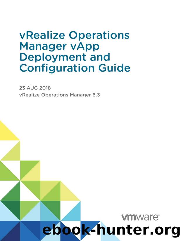 vRealize Operations Manager vApp Deployment and Configuration Guide - vRealize by VMware Inc