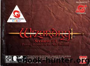 wizardry scenario 1 - proving grounds of the mad overlord by manual