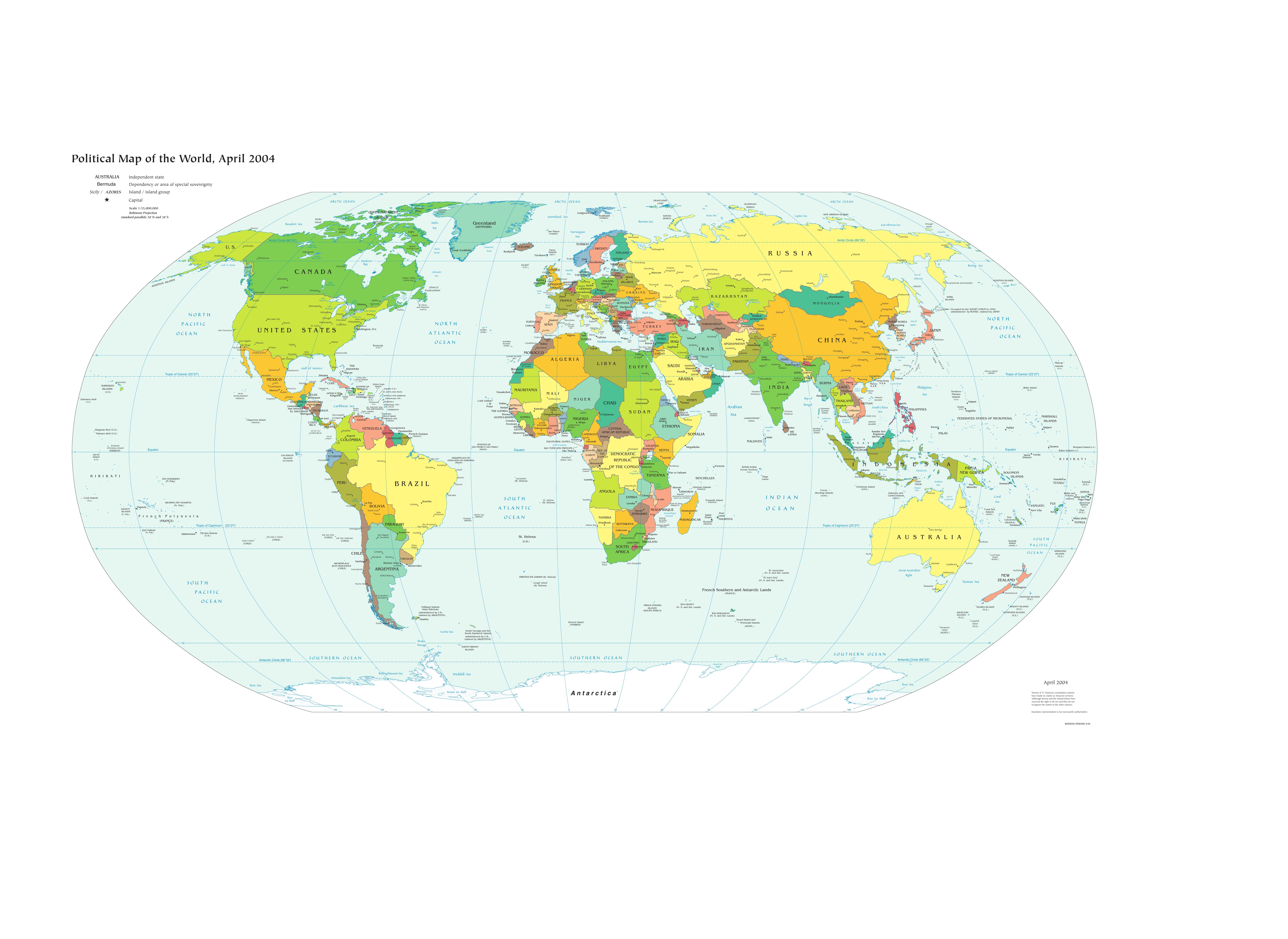 world atlas by Robinson Projesction