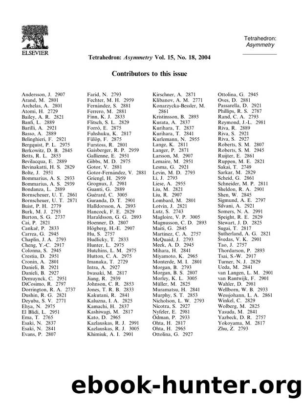 xvii Contributors to This Issue by Unknown