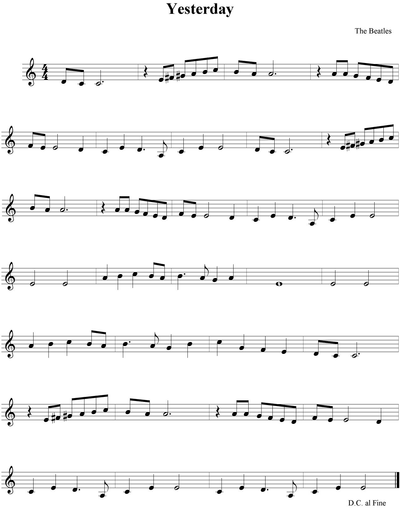 yesterday (The Beatles) by Unknown